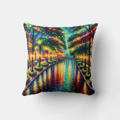 「サンアントニオ・リバーウォーク:クリスマスの雰囲気」 クッション (裏面)