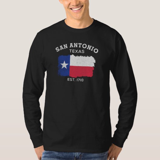 サンアントニオEST 1718デザイン誇りを持ったfor San Antonian Tシャツ (正面)