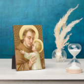 サンアントニーとキリストの幼児(JM 05) 5"x7" フォトプラーク (側面)