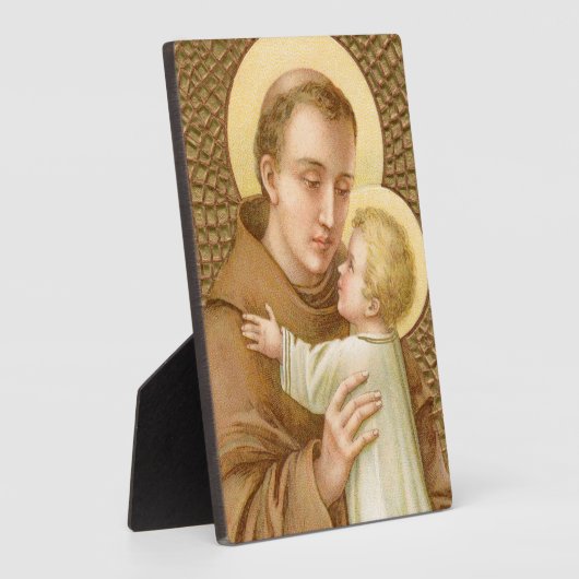 サンアントニーとキリストの幼児(JM 05) 5"x7" フォトプラーク (側面)