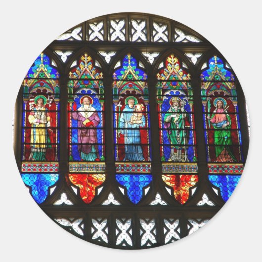 サンアントニーのステンドグラス窓 ラウンドシール (正面)