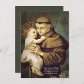 サンアントニー修復祈りの言葉の失ったアイテム エンクロージャーカード (正面/裏面)