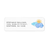 サンアンドクラウドベビーシャワー差出人住所 ラベル (正面)