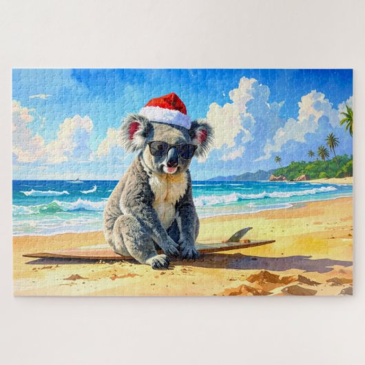 サンアンドサーフコアラサンタハット ジグソーパズル (横)