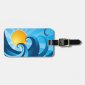 サンアンドサーフシーウェーブイラストレーション ラゲッジタグ (正面横)