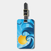 サンアンドサーフシーウェーブイラストレーション ラゲッジタグ (正面縦)