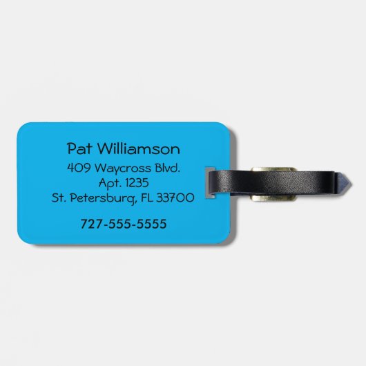 サンアンドサーフシーウェーブイラストレーション ラゲッジタグ (裏面横)