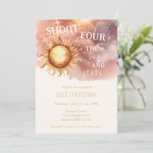 サンアンドスターズゴールデンマジカルフォー誕生日 招待状 (スタンド正面)