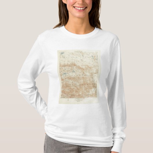 サンアンドレアスの切れ間を示すSan Gorgonioの四角形 Tシャツ (正面)
