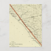 サンアンドレアスの裂け目を示すカリフォルニアの海岸 ポストカード (正面)