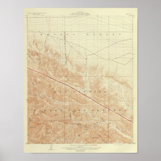 サンアンドレアスの裂け目を示すサンアントニオ四辺形 ポスター (正面)
