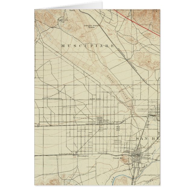 サンアンドレアスの裂け目を示すサンベルナルディーノ四辺形 (正面)