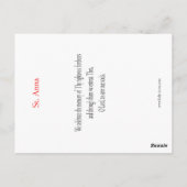 サンアンナ祈りの言葉カード ポストカード (裏面)