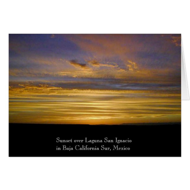 サンイグナシオの礁湖の日没 (正面横)