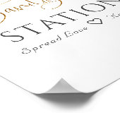 サンイタイジングステーションサイングリーンユーカリ葉 ポスター (角)