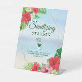 サンイタイジングステーション熱帯フローラ金ゴールド幾何学模様 台座サイン (正面)