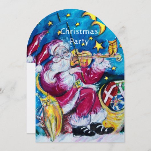 サンインスパイアタバイオリニストのクリスマスパーティー招待状 招待状 (正面/裏面)