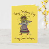 サンウィメンウクライナフォークアートマザーズ カード (黄色い花)