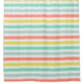 サンウォッシュネオンサマーカバナストライプ シャワーカーテン (正面)