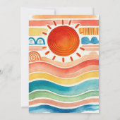 サンウォーターのまわりにカラー誕生日パーティー1st 招待状 (裏面)