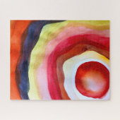 サンウォーター色のサンセットアート ジグソーパズル (横)