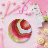 サンウォーター色のサンセットアート ペーパープレート (パーティー)