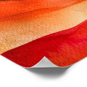 サンウォーター色のサンセットアート ポスター (角)