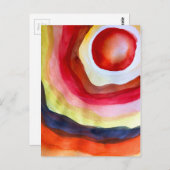 サンウォーター色のサンセットアート ポストカード (正面/裏面)