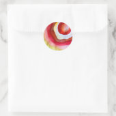 サンウォーター色のサンセットアート ラウンドシール (バッグ)