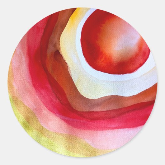 サンウォーター色のサンセットアート ラウンドシール (正面)