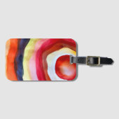 サンウォーター色のサンセットアート ラゲッジタグ (正面横)