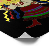 サンウーマンウクライナフォークアート ポスター (角)