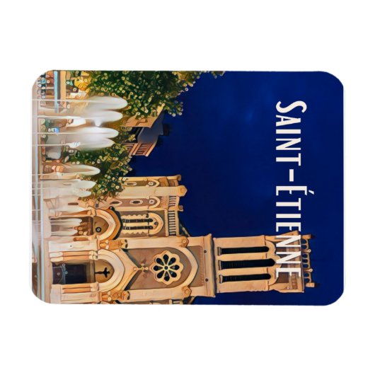 サンエティエンヌ写真ヴィンテージ マグネット (横)