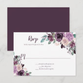 サンエリア パープル フラワル | 出欠カード (正面/裏面)