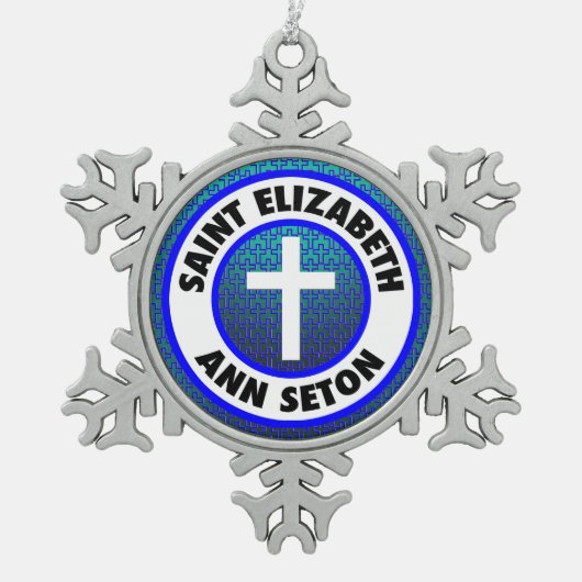 サンエリザベスアンセトン スノーフレークピューターオーナメント (正面)