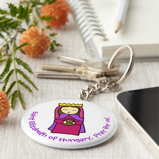 サンエリザベスオブハンガリーキッズキーチェーン キーホルダー (側面)
