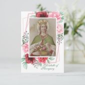 サンエリザベスオブハンガリー祈りの言葉カードヴィンテージバラ サンキューカード (スタンド正面)