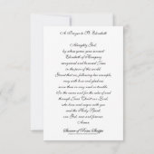 サンエリザベスオブハンガリー祈りの言葉カードヴィンテージバラ サンキューカード (裏面)