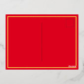 サンエレガントタ小人パーティーフォイル招待状はがき 箔招待状ポストカード (裏面)