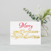 サンエレガントタ小人パーティーフォイル招待状はがき 箔招待状ポストカード (立ち正面)