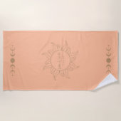 サンエレガントムーンオレンジハネムーンビーチタオル ビーチタオル (正面)