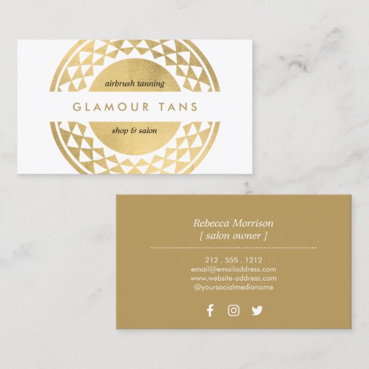 サンエンブレムフェイク金ゴールドスプレーなめし 名刺 (正面/裏面)