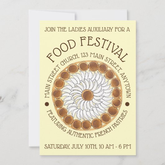 サンオノレケーキパティスレフランスのパティスリー 招待状 (正面)