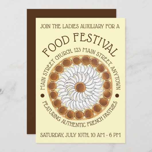 サンオノレケーキパティスレフランスのパティスリー 招待状 (正面/裏面)