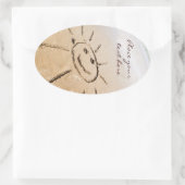 サンオンザビーチ 楕円形シール (バッグ)