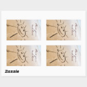 サンオンザビーチ 長方形シール (シート)