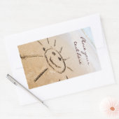 サンオンザビーチ 長方形シール (封筒)