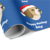 サンカスタマイズタハットのビーグルの名前  ラッピングペーパー (ロールコーナー)