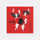 サンカスタムフェルミン・パンプローナ走・エンシエロ スタンダードカクテルナプキン (正面)