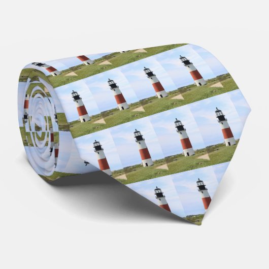 サンカティヘッドライトハウスナンタケットMAメンズタイ ネクタイ (ロール)
